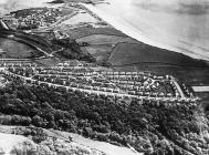 Aerial views of Barry Garden Suburb to the Knap 