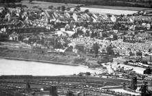 Aerial views of Barry, to All Saints 