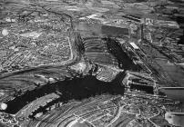 Aerial views of Barry Docks 