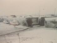 Big snow in Penarth Docks; 1982