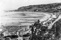 Colwyn Bay Promenade with view of Penmaenhead