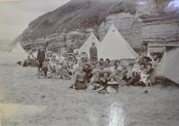 Photograph: Benllech beach and bell tents