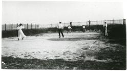 A game of tennis in Hughesovka
