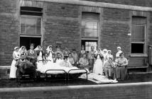 Soldiers and nursing staff at a 3rd Western TF...