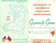 1954 Rhaglen ar gyfer yr 23ain Gymanfa Ganu...