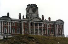 Facade of the burnt out Dock Offices, Barry Docks