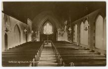 Interior of Church, Ystrad Mynach [postcard]