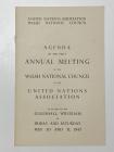 1947 Agenda of the 1st Annual Meeting of UNA ...