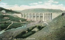 Garreg Ddu dam under construction, Elan Valley