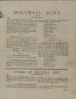 Holywell Hunt Rules 1806