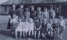 Whitford School 1949 with Miss Parry.