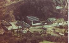 Aerial view of Holywell Textile Mill.