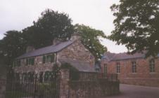 Cwm Llydan cottages with Spring Gardens school...