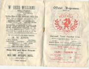 Holywell Town Football Club programme 1955.