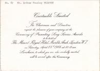 Invitation to Courtaulds Long Service...