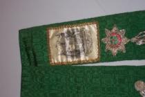 Sash No.2 (Green) detail, part of regalia of...