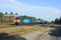 Train passing Holywell Station Greenfield.