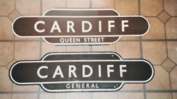 Cardiff station signs, 1950s