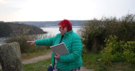 Jana Davidson on the Marine Walk in Fishguard,...