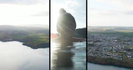 Triptych: aerial views of Pembrokeshire...