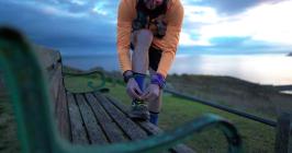 David Pepper preparing to set off on a run...