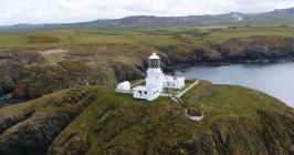 Aerial view of Strumble Head, Pembrokeshire.