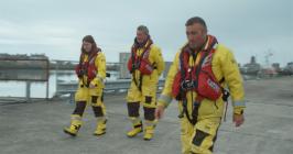 RNLI Holyhead team members, including Kiri...