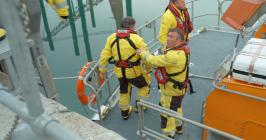 RNLI Holyhead team members, including Tony...