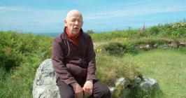 Gareth Huws at the ruins of Cytiau'r...