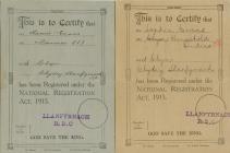 1915 Identification cards