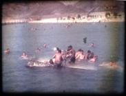 Off duty British servicemen enjoy the sea Aden...