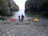 A beach clean, Skomer Island, 29 March 2009