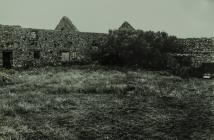 Inside the courtyard of the Old Farm, Skomer...