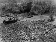 A beached vessel in North Haven, Skomer Island,...