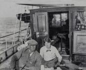 Passengers onboard an unidentified vessel,...