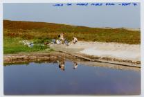 Renovating a dam, Skomer Island, September 1991