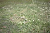 Iron Age roundhouse, Skomer Island, September...