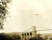 Photograph: Dirigible Over The Menai Bridge