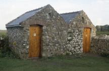 Old toilet block at the Old Farm, Skomer Island...