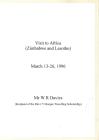 (March 13-26, 1996) Visit to Africa (Zimbabwe...
