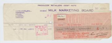 Milk Marketing Board Debit Note