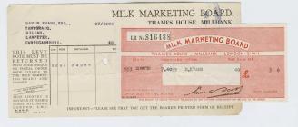 Milk Marketing Board Debit Note