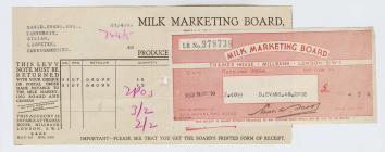 Milk Marketing Board Debit Note