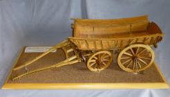 Model o Wagon Sir Fynwy a dynnwyd gan geffyl, c...