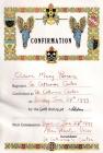Confirmation Certificate of Claire Parsons, St...