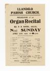 Programme of an Organ Recital held at Llandilo ...