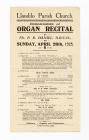 Programme of an Organ Recital held at Llandilo ...