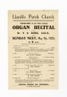 Programme of an Organ Recital held at Llandilo ...