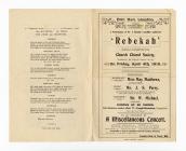 Programme of the Sacred Cantata 'Rebekah&...