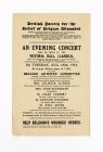 Programme of an Evening Concert held at the...